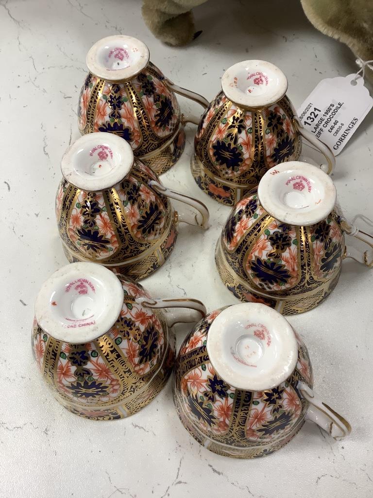 A set of six Royal Crown Derby Imari pattern coffee cups & saucers and a qty of other coffee and tea wares, including a child's French